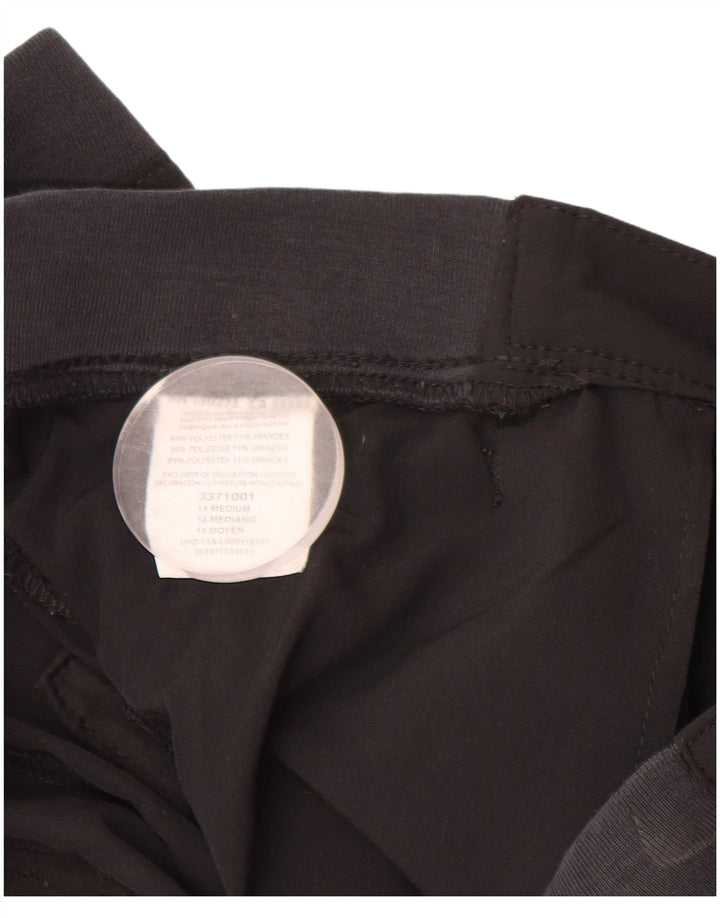 LEE Pantalones capri cargo de ajuste relajado para mujer US 14 XL W34 L20 Negro