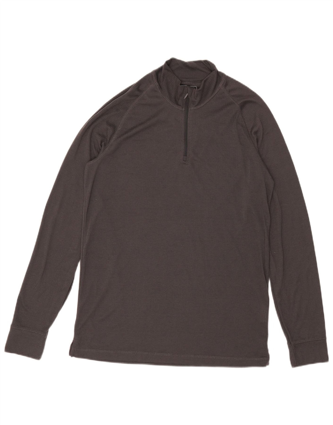 Mountain Warehouse Jersey de chándal con cuello y cremallera para hombre, talla grande, gris