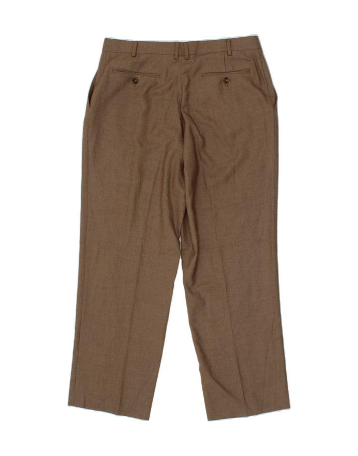 IZOD Mens Straight Chino Trousers W35 L30  Brown Polyester Vintage Izod and Second-Hand Izod from Messina Hembry 