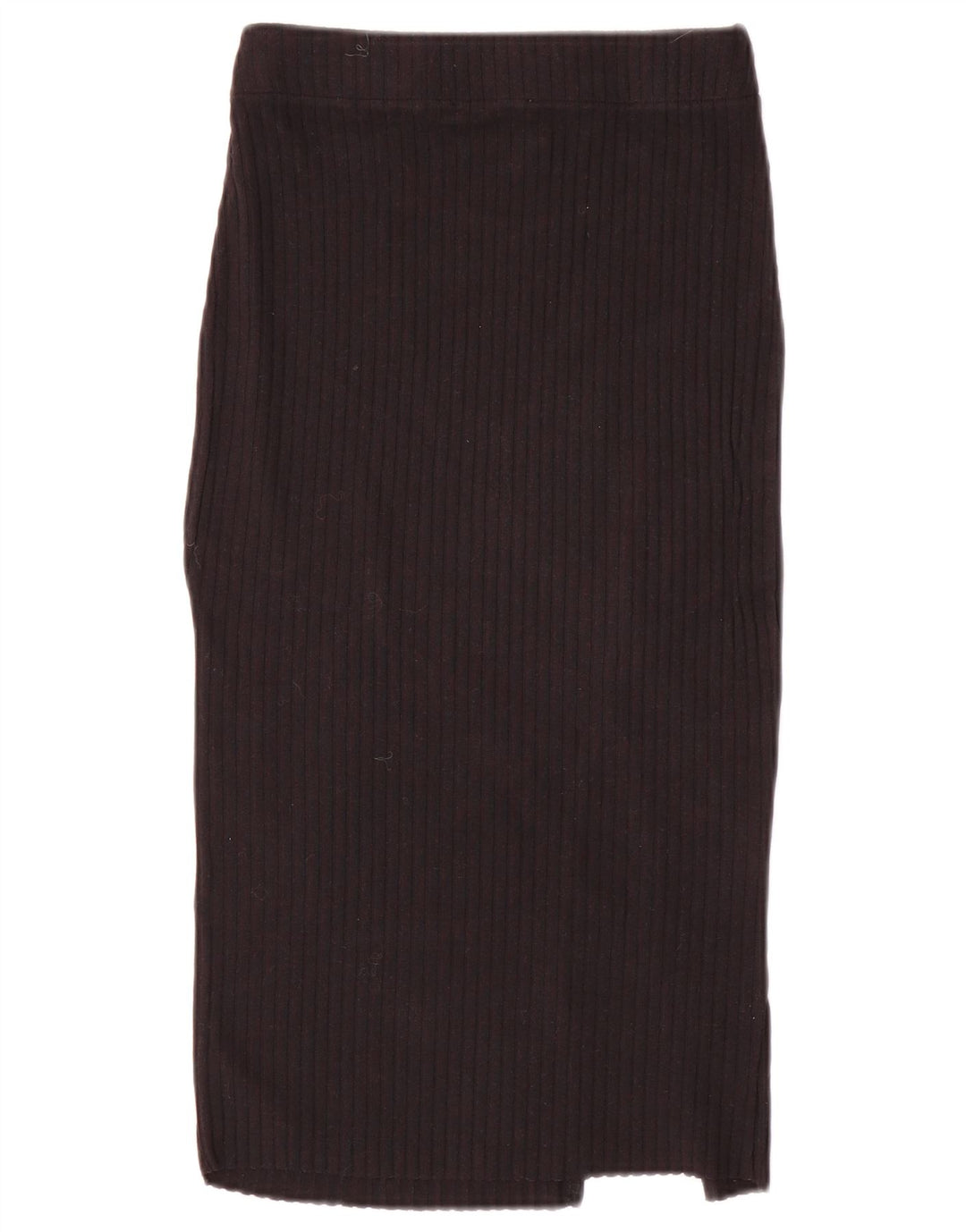 Zara Mujer Falda Midi De Punto Pequeña W26 Negro