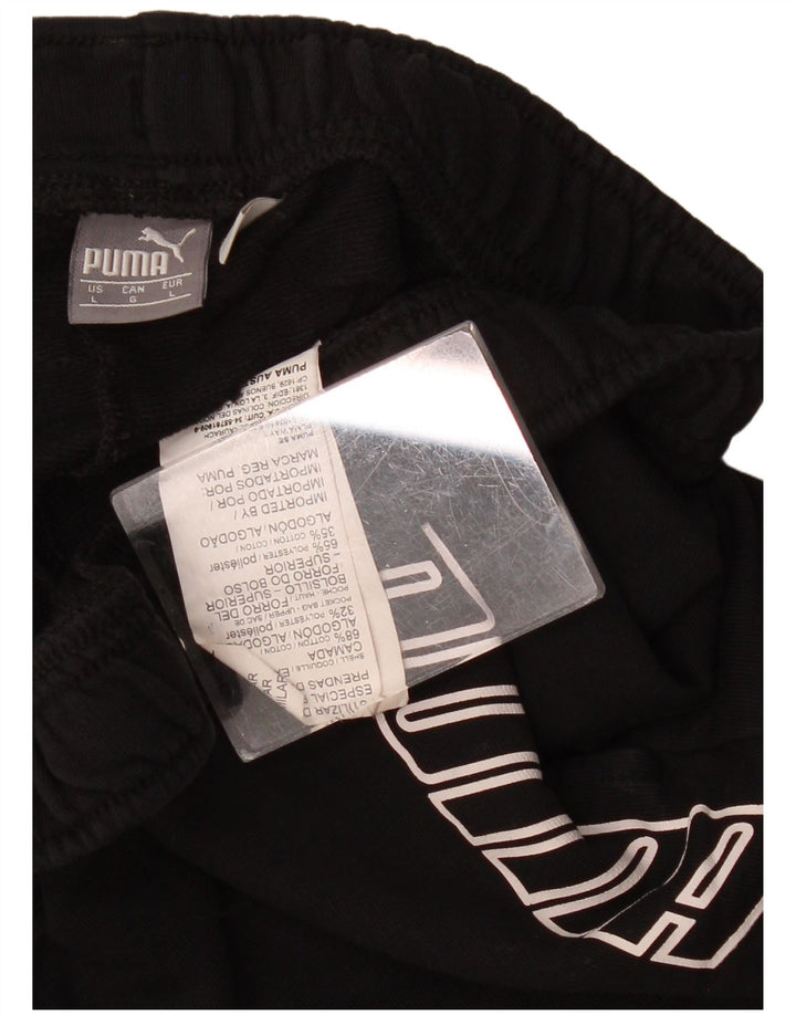 PUMA Pantalones cortos deportivos gráficos para mujer UK 44 Grande Poliéster negro