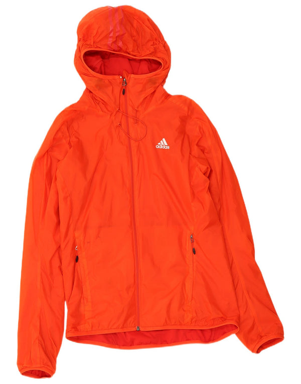 Adidas Chaqueta reversible con capucha para hombre UK 40/42 Medium Naranja Nylon