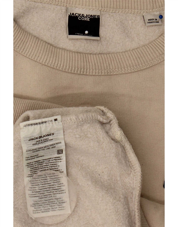 Jack & Jones Hombre Sudadera Jumper Small Beige Algodón