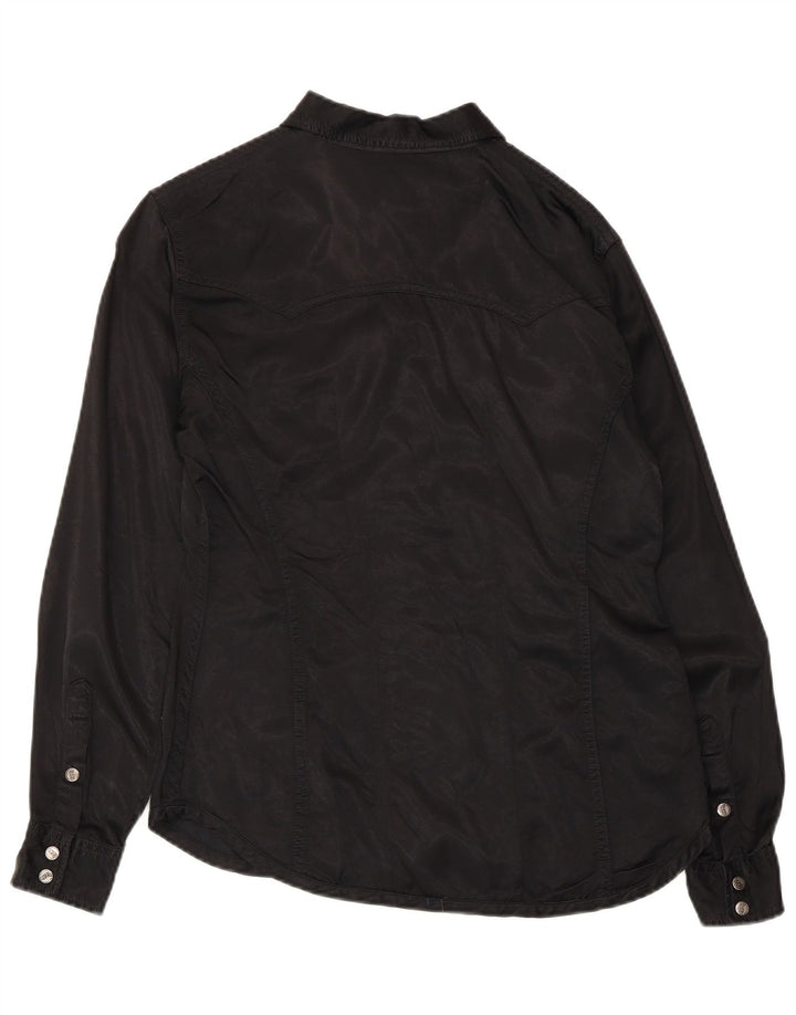 Camisa Gas Mujer UK 42 Medium Viscosa Negra