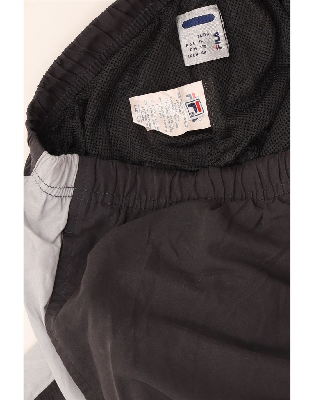 FILA Pantalones de chándal con estampado gráfico para niño, 15-16 años, color gris