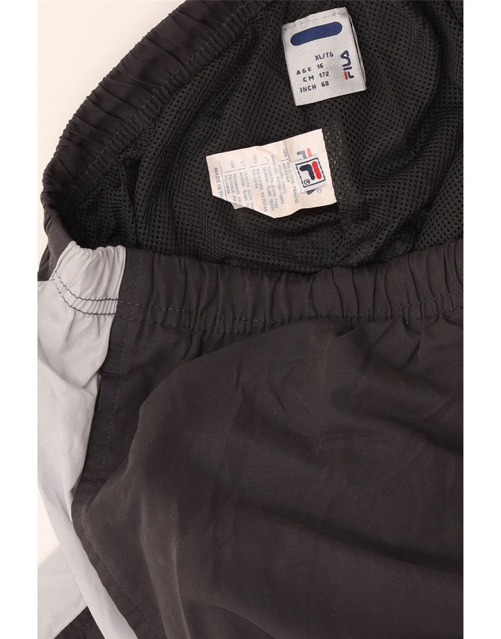 FILA Pantalones de chándal con estampado gráfico para niño, 15-16 años, color gris