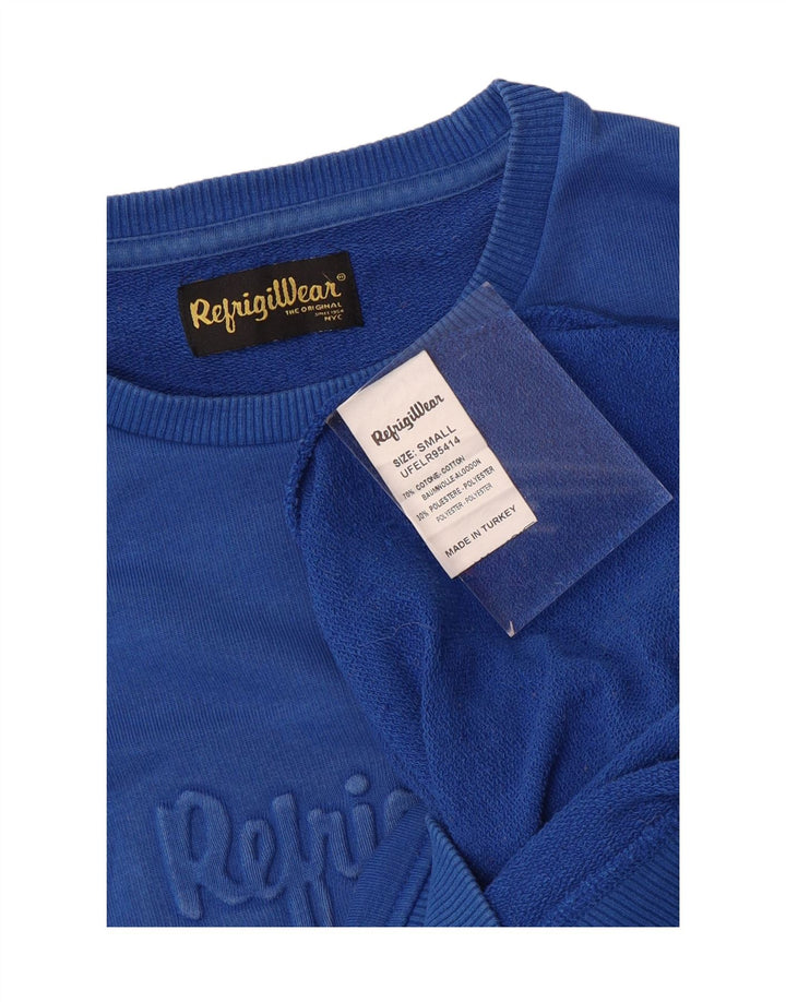 Refrigiwear Hombre Sudadera Estampada Jersey Pequeño Algodón Azul