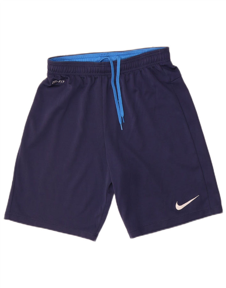 Pantalones cortos deportivos Nike Dri Fit para hombre Poliéster azul marino mediano