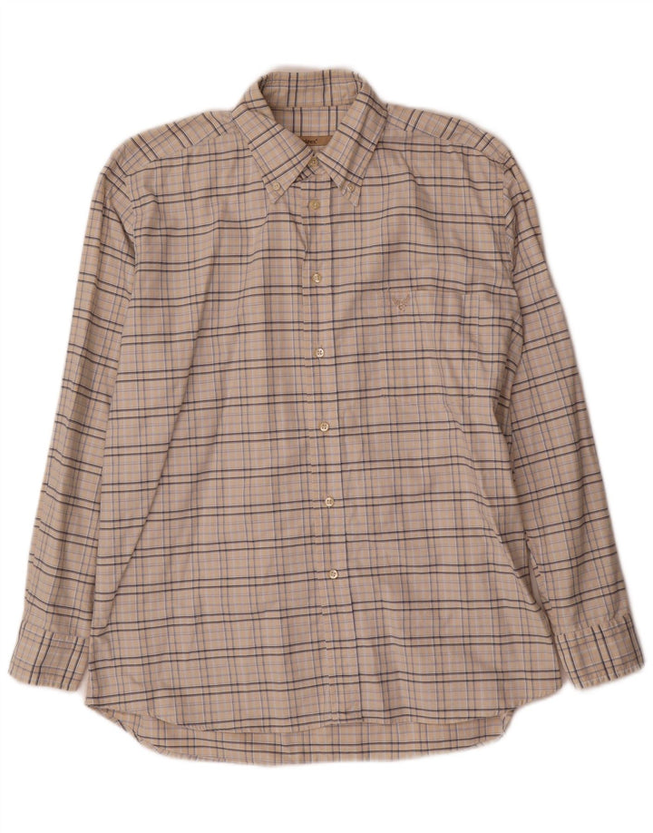 Avirex Camisa De Franela De Algodón A Cuadros Beige Medio Hombre