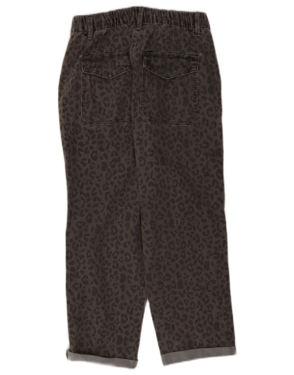 Marks & Spencer Vaqueros recortados para mujer Reino Unido 10 Pequeño W28 L21 Gris Estampado animal