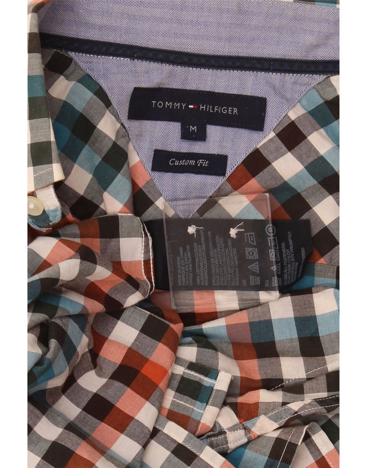 TOMMY HILFIGER Camisa Custom Fit de hombre de algodón a cuadros multicolor mediano
