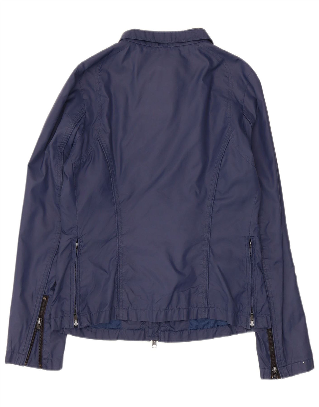 Blauer Chaqueta Bomber para Mujer UK 12 Mediana Azul Marino Poliamida