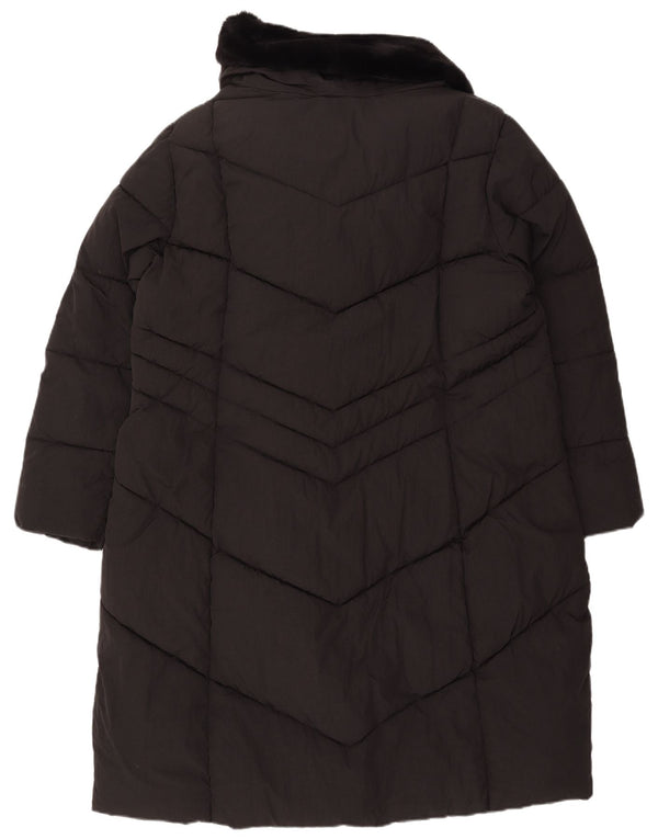 MONSOON Abrigo acolchado para mujer UK 40 XL Nylon negro