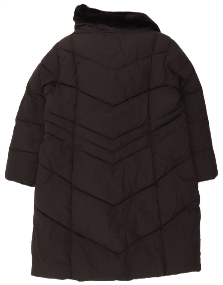 MONSOON Abrigo acolchado para mujer UK 40 XL Nylon negro