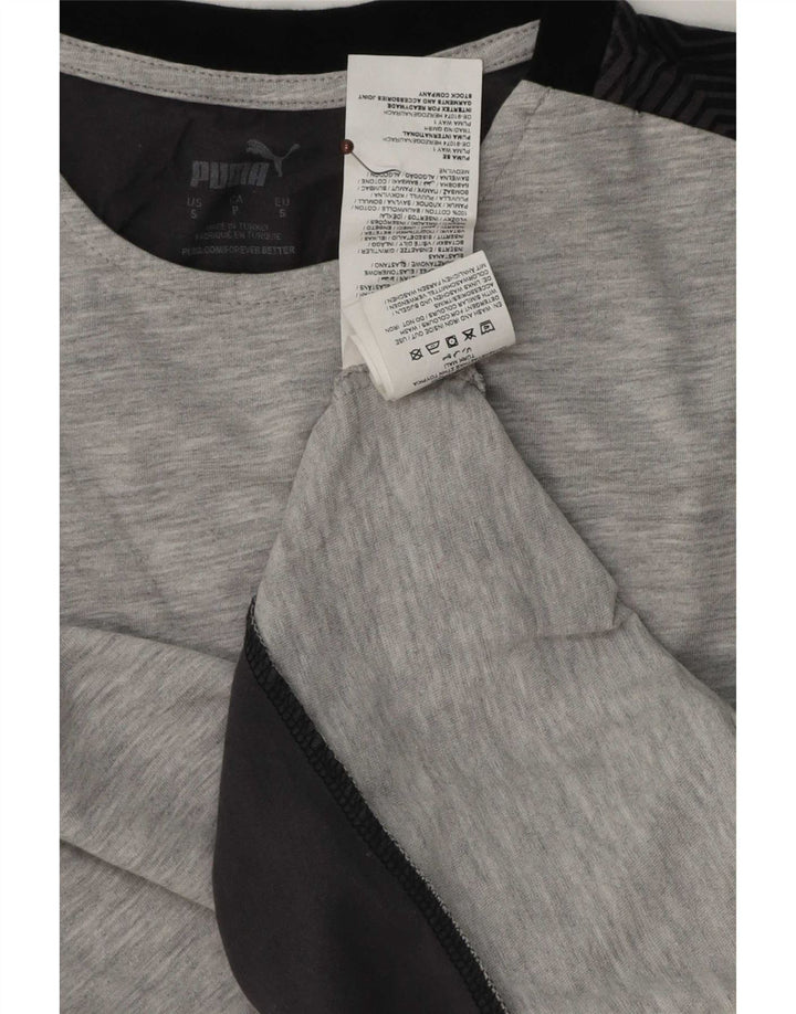 Camiseta Puma Hombre Top Small Gris Geométrico Algodón