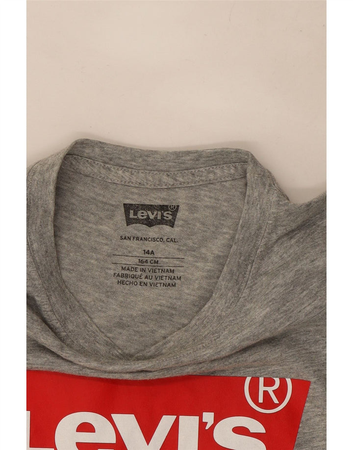 Levi's Camiseta gráfica para niños 13-14 años Gris moteado