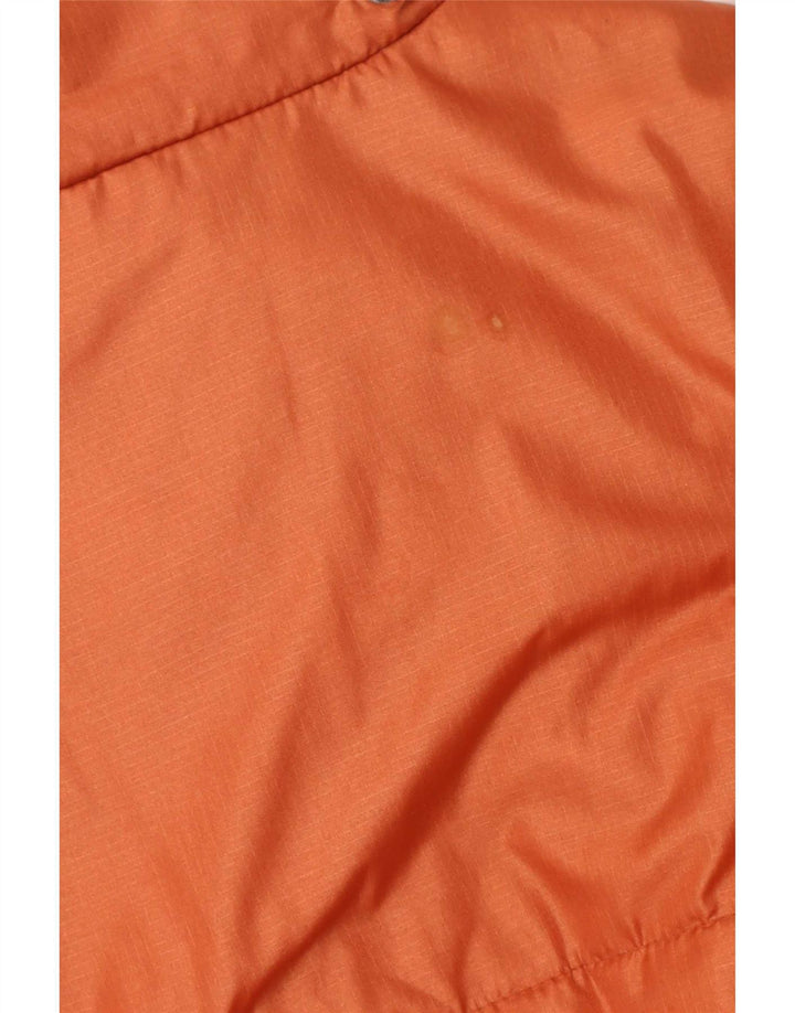 Vintage hombres suelta ajuste chaqueta acolchada Reino Unido 40 grande naranja poliamida