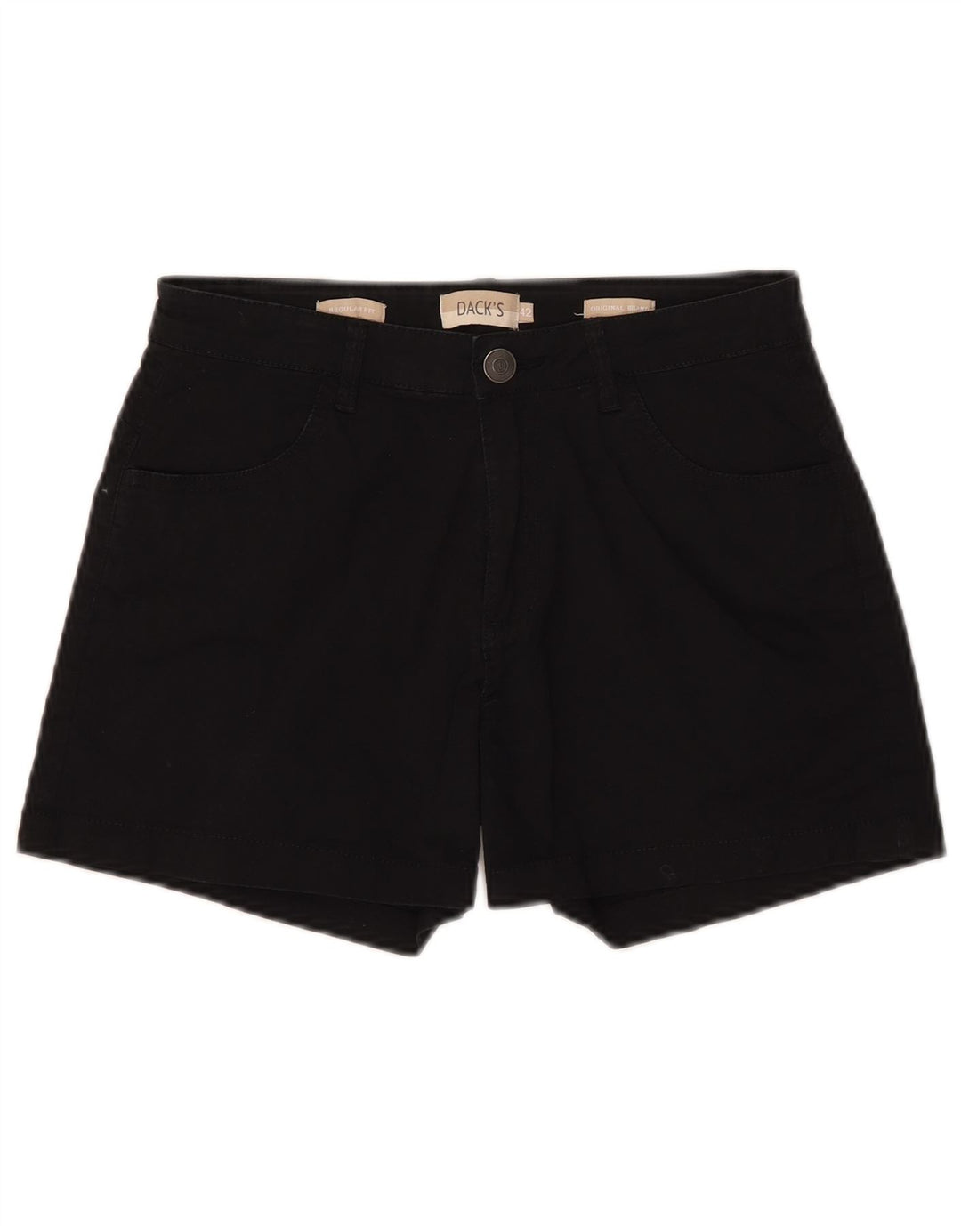 Dack's Pantalones cortos de mezclilla de corte regular para mujer IT 42 Medium W28 Algodón negro