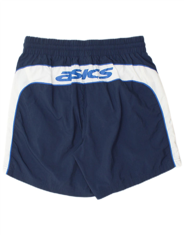 Asics - Pantalones cortos deportivos gráficos para hombre, talla grande, color azul marino, poliamida