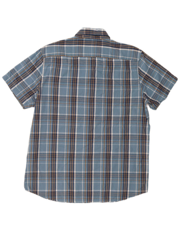 Camisa Lee De Manga Corta Y Corte Regular Para Hombre De Algodón A Cuadros Azul Marino Grande