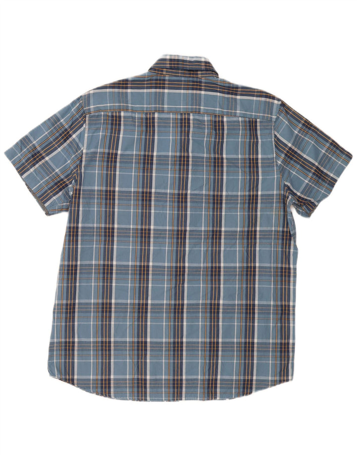 Camisa Lee De Manga Corta Y Corte Regular Para Hombre De Algodón A Cuadros Azul Marino Grande
