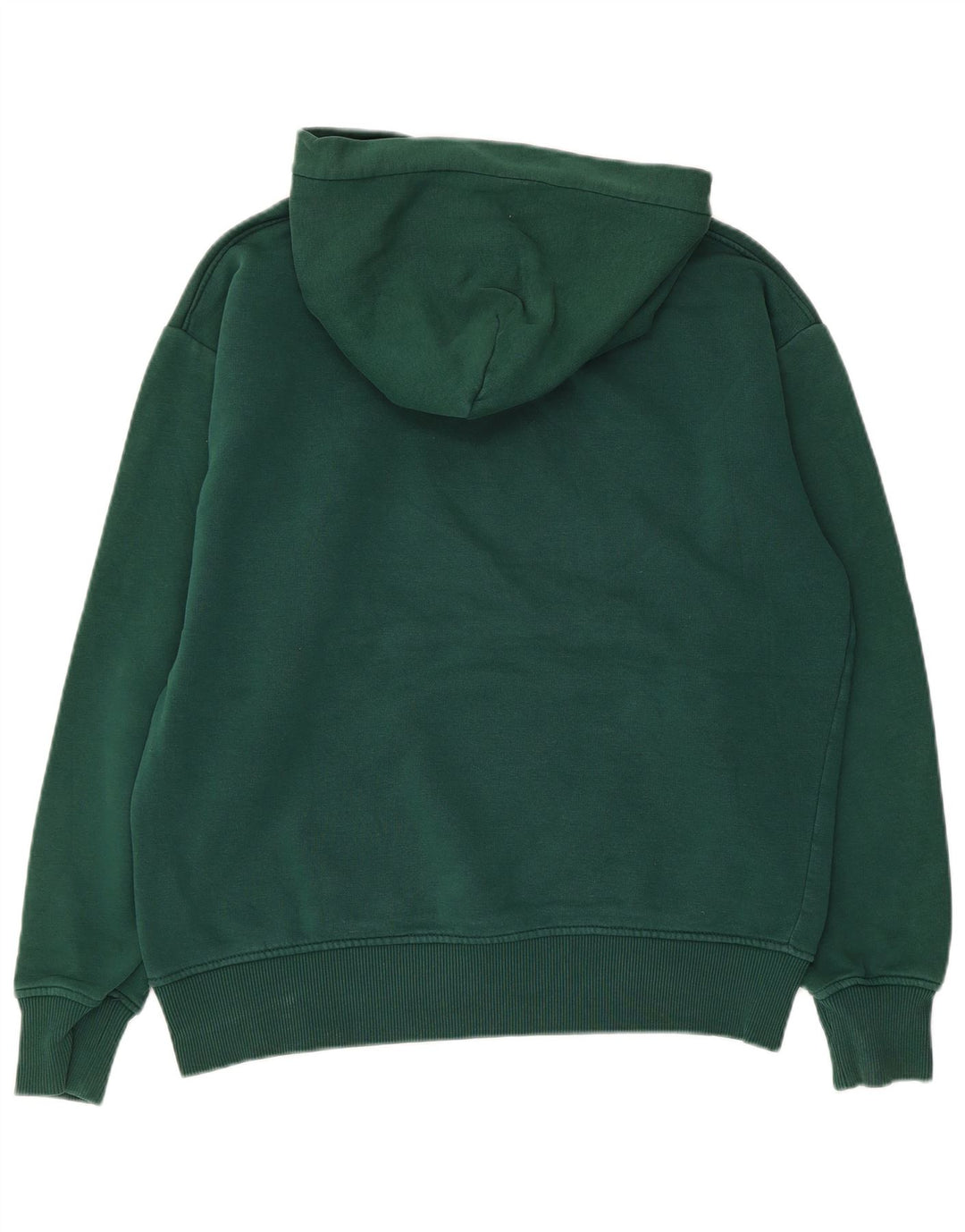 Zara Hombre Sudadera Con Capucha Jersey Algodón Verde Medio