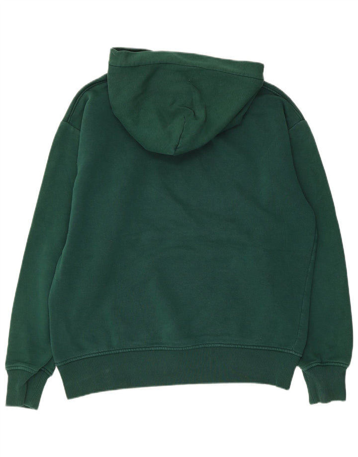 Zara Hombre Sudadera Con Capucha Jersey Algodón Verde Medio