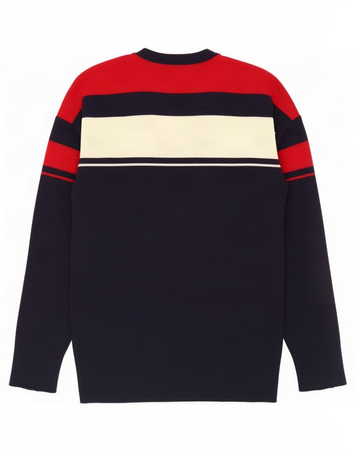 Silvy Hombre Jersey Con Cuello En V IT 50 Medium Azul Marino Colorblock