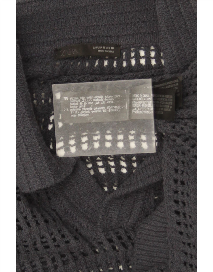 Zara Hombre Polo Polo Algodón Gris Medio