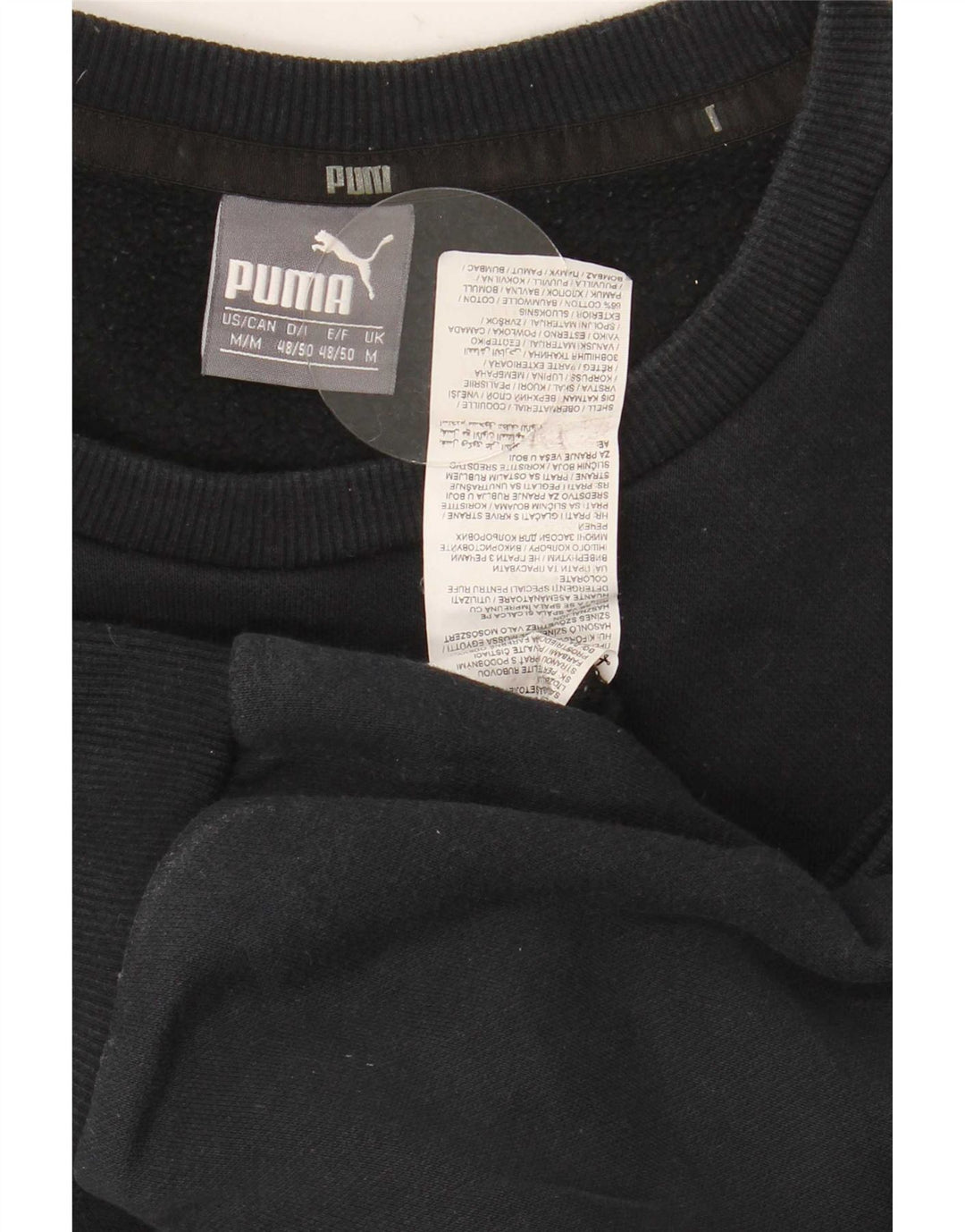 Puma Hombre Sudadera Gráfica Jumper Algodón Negro Mediano