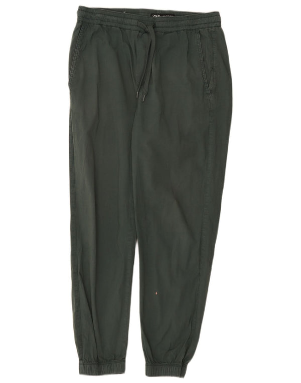 Zara Mujer Pantalón Joggers Mediano W28 L26 Algodón Verde