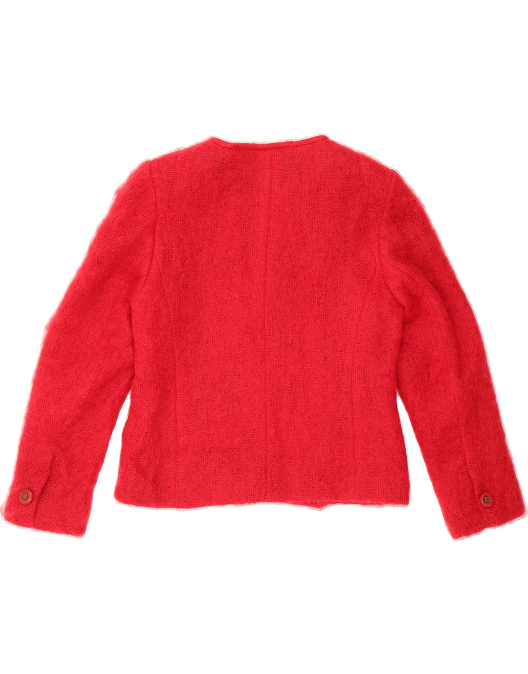 DONEGAL DESIGN Womens Knit Blazer Jacket UK 16 Large Red Mohair Vintage Donegal Design and Second-Hand Donegal Design from Messina Hembry 