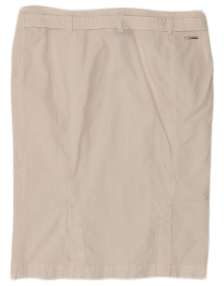 TRUSSARDI Falda recta para mujer IT 46 Large W34 Blanco