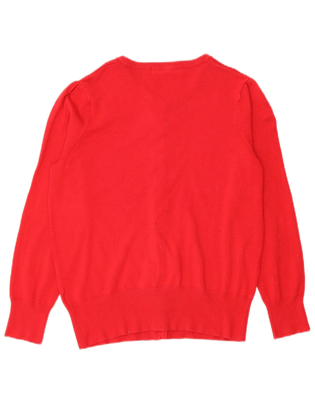 Marks & Spencer Suéter tipo cárdigan para mujer UK 44 Viscosa roja mediana