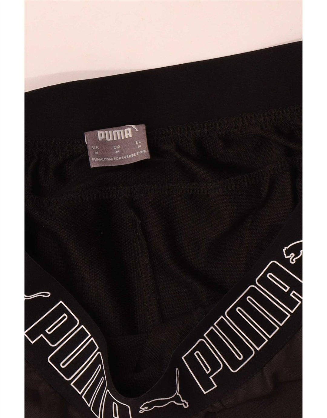 Puma Shorts deportivos gráficos para hombre Algodón negro mediano
