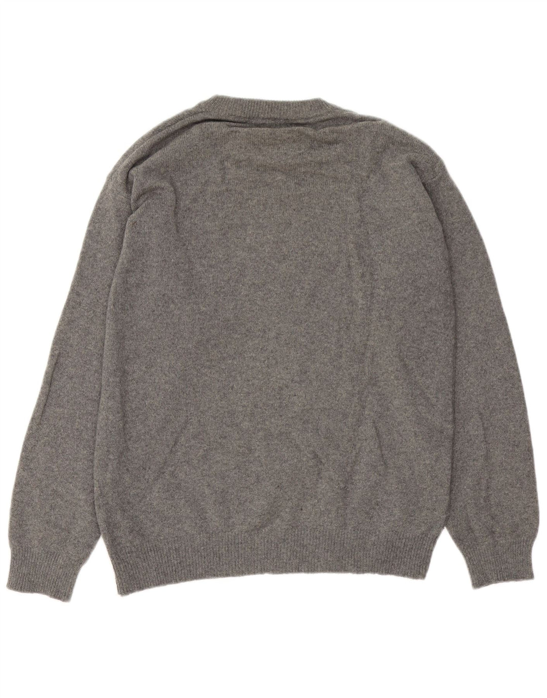 Marlboro Classics - Jersey de cuello redondo para hombre, lana gris grande