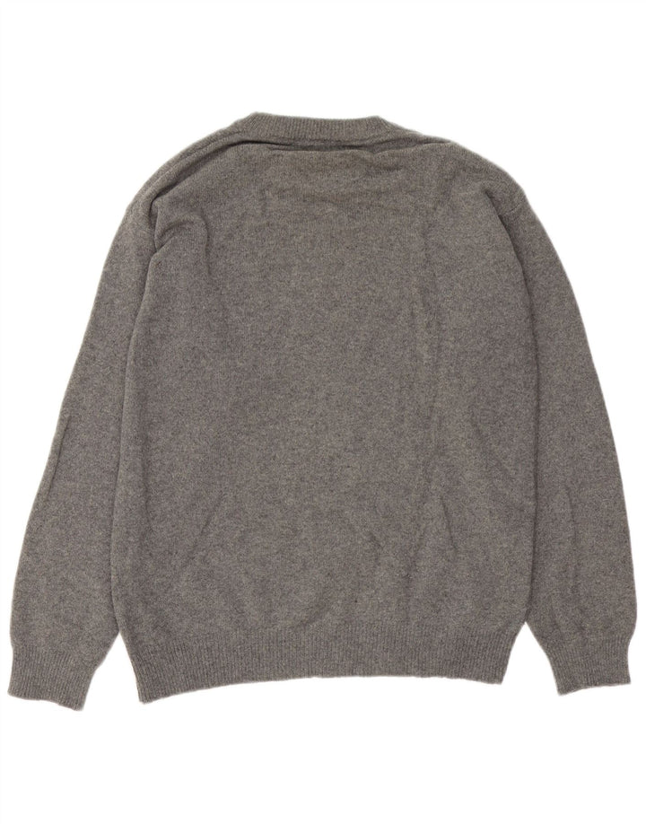 Marlboro Classics - Jersey de cuello redondo para hombre, lana gris grande