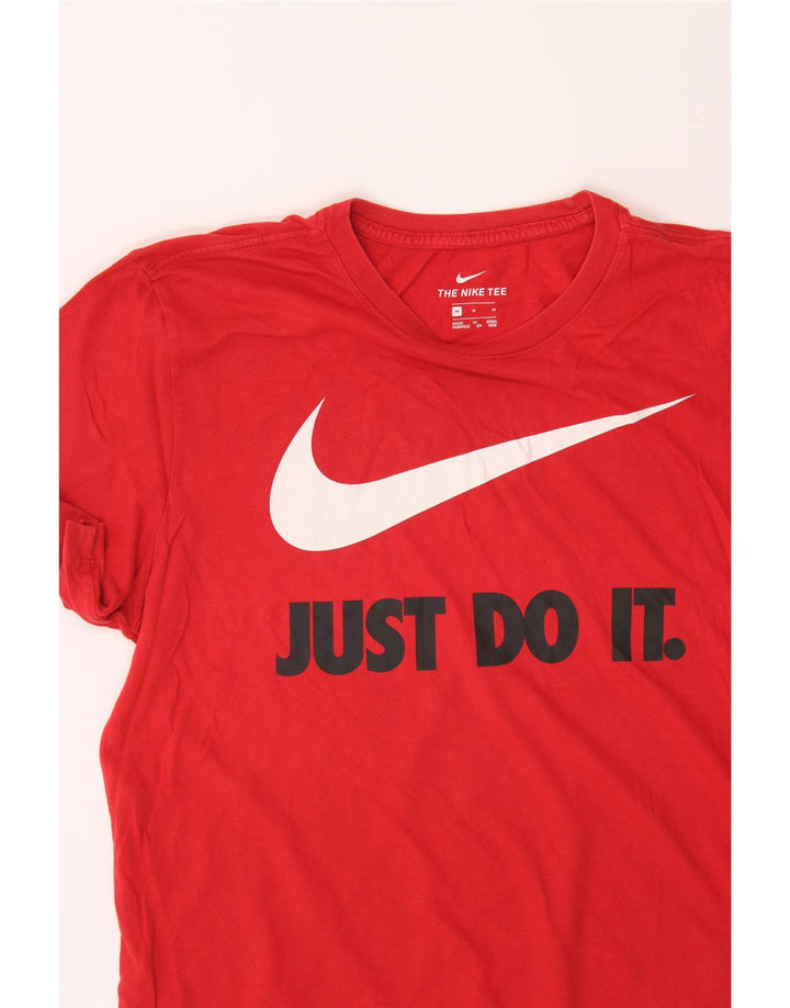 NIKE Mens Graphic T-Shirt Top Medium Red Cotton Vintage Nike and Second-Hand Nike from Messina Hembry 