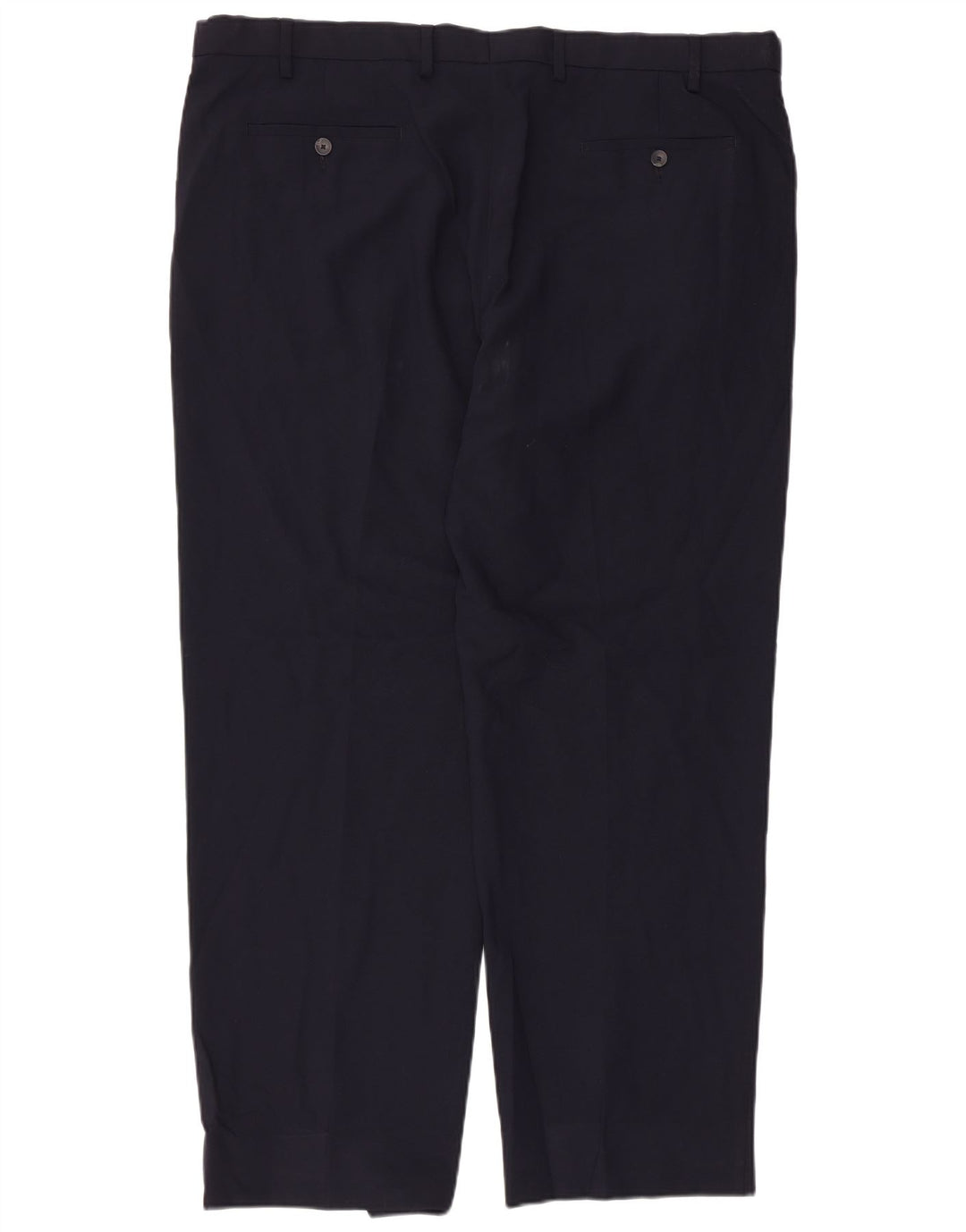 Marks & Spencer Pantalón chino regular para hombre W42 L30 Poliéster azul marino