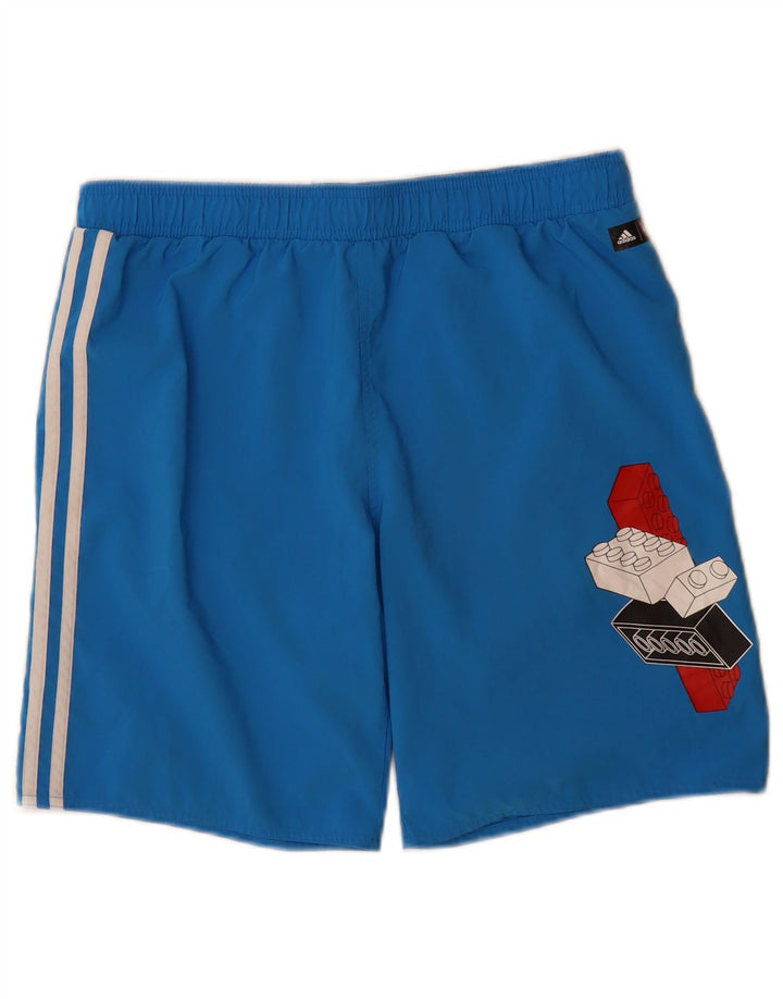 Adidas Bañador corto para niño Graphic 15-16 años Azul Poliéster