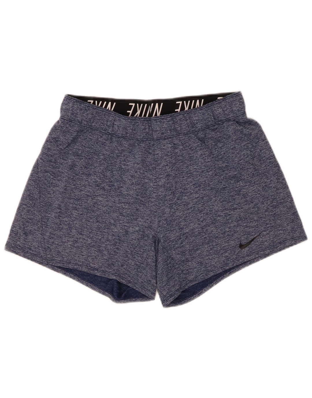 Nike Pantalones cortos deportivos Dri Fit para mujer UK 10 Pequeño poliéster moteado azul