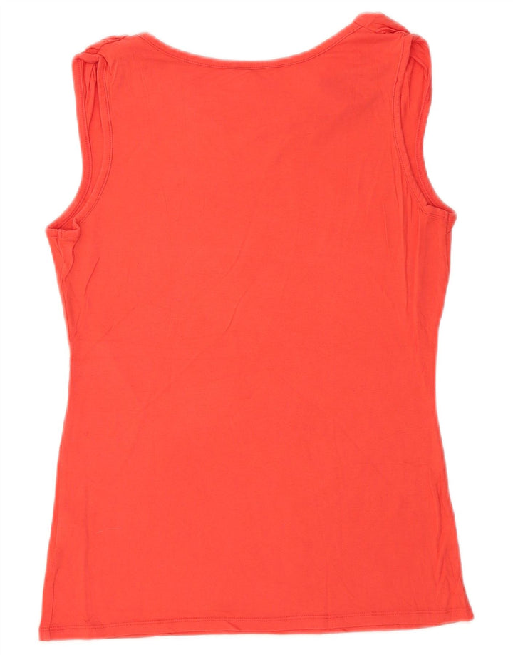 Guess Top sin mangas gráfico para mujer UK 44 Naranja mediano