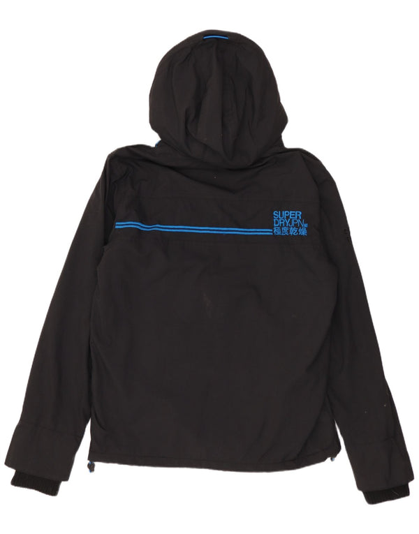 Superdry Chaqueta cortavientos con capucha Windcheater para hombre, talla 36, color negro