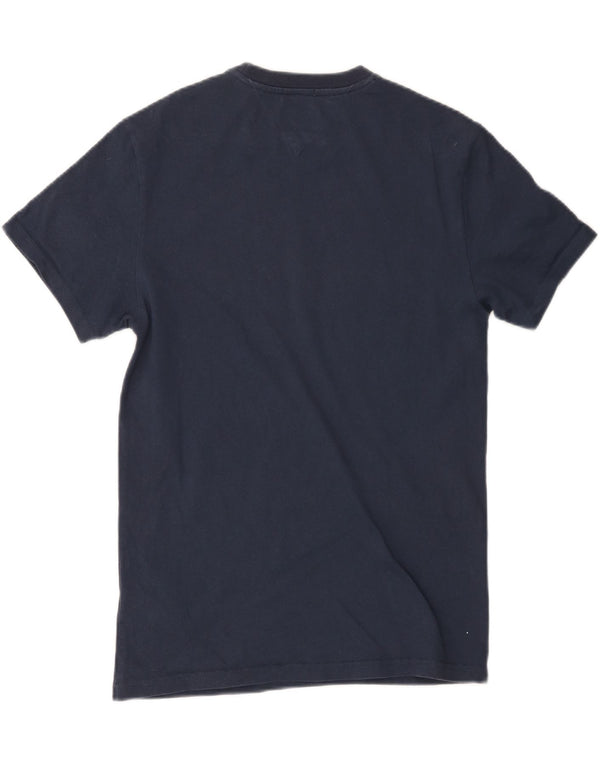 TOMMY HILFIGER Camiseta estampada de ajuste regular para hombre Top pequeño de algodón azul marino