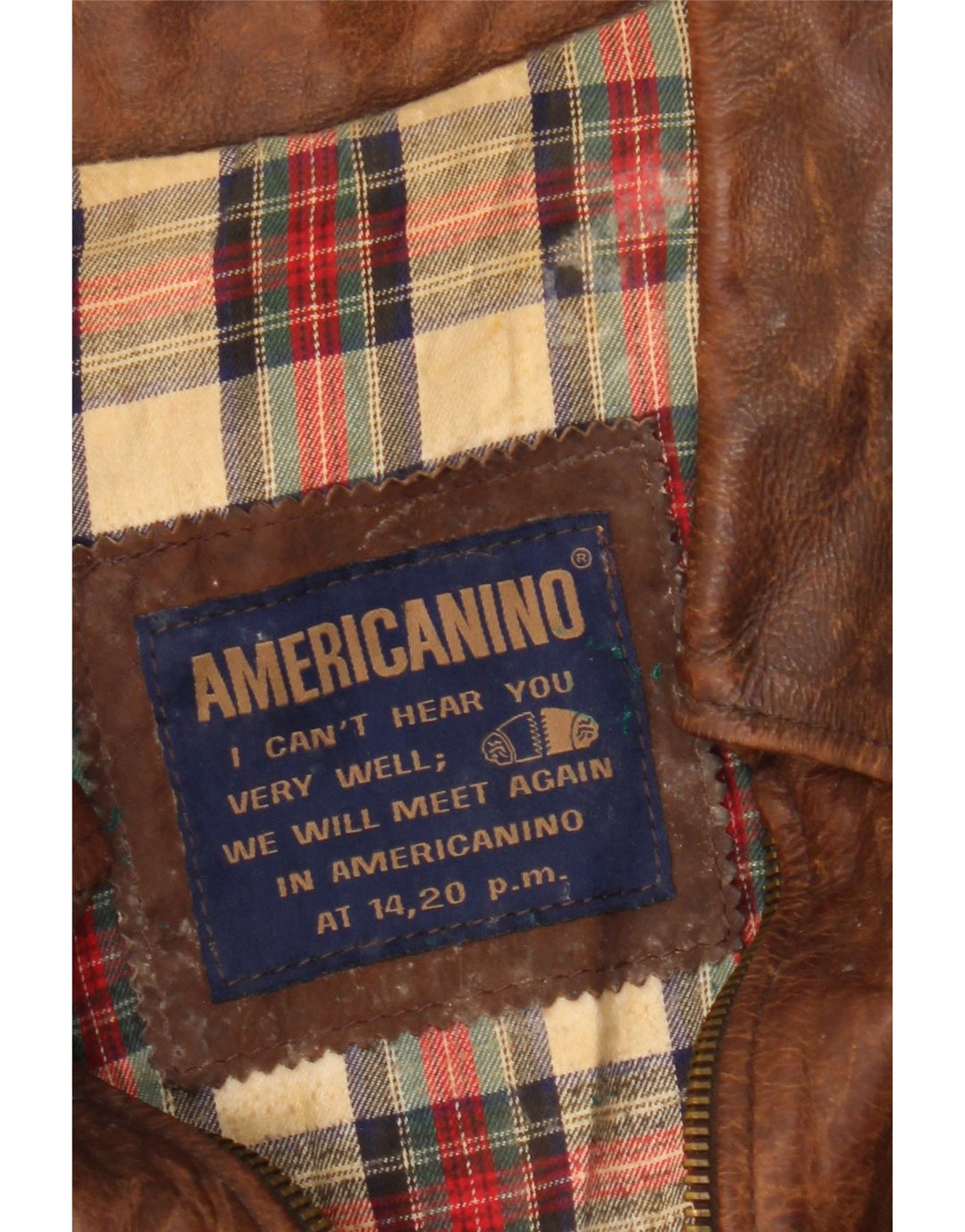 Americanino Chaqueta de cuero extragrande para mujer UK 46 Cuero marrón grande