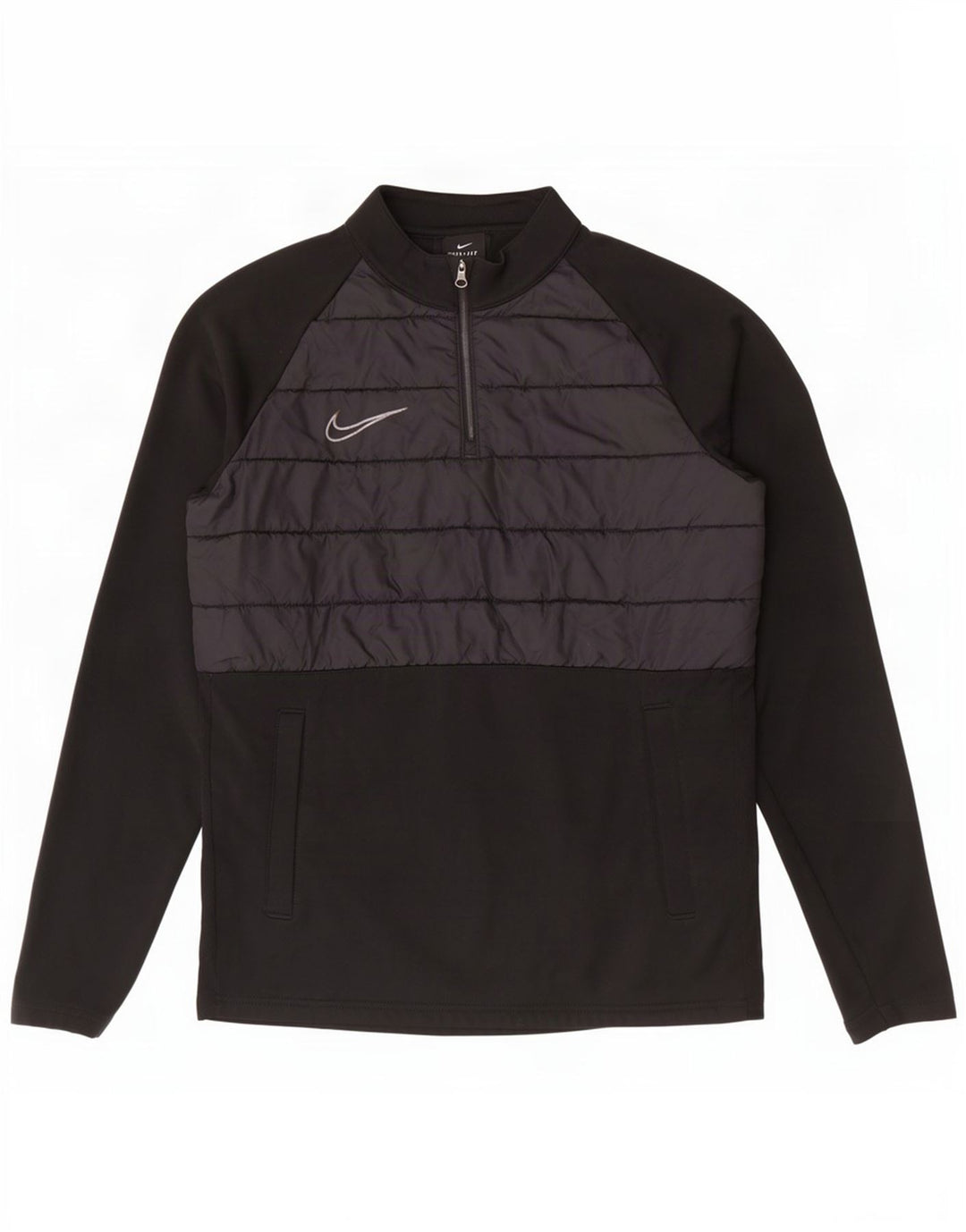 Nike Dri Fit - Chándal con cremallera y cuello para hombre, talla pequeña, color negro