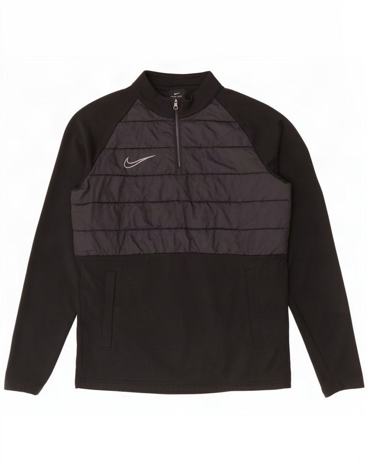 Nike Dri Fit - Chándal con cremallera y cuello para hombre, talla pequeña, color negro
