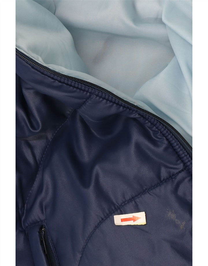 Chaqueta acolchada vintage para hombre IT 54 2XL Poliamida azul marino