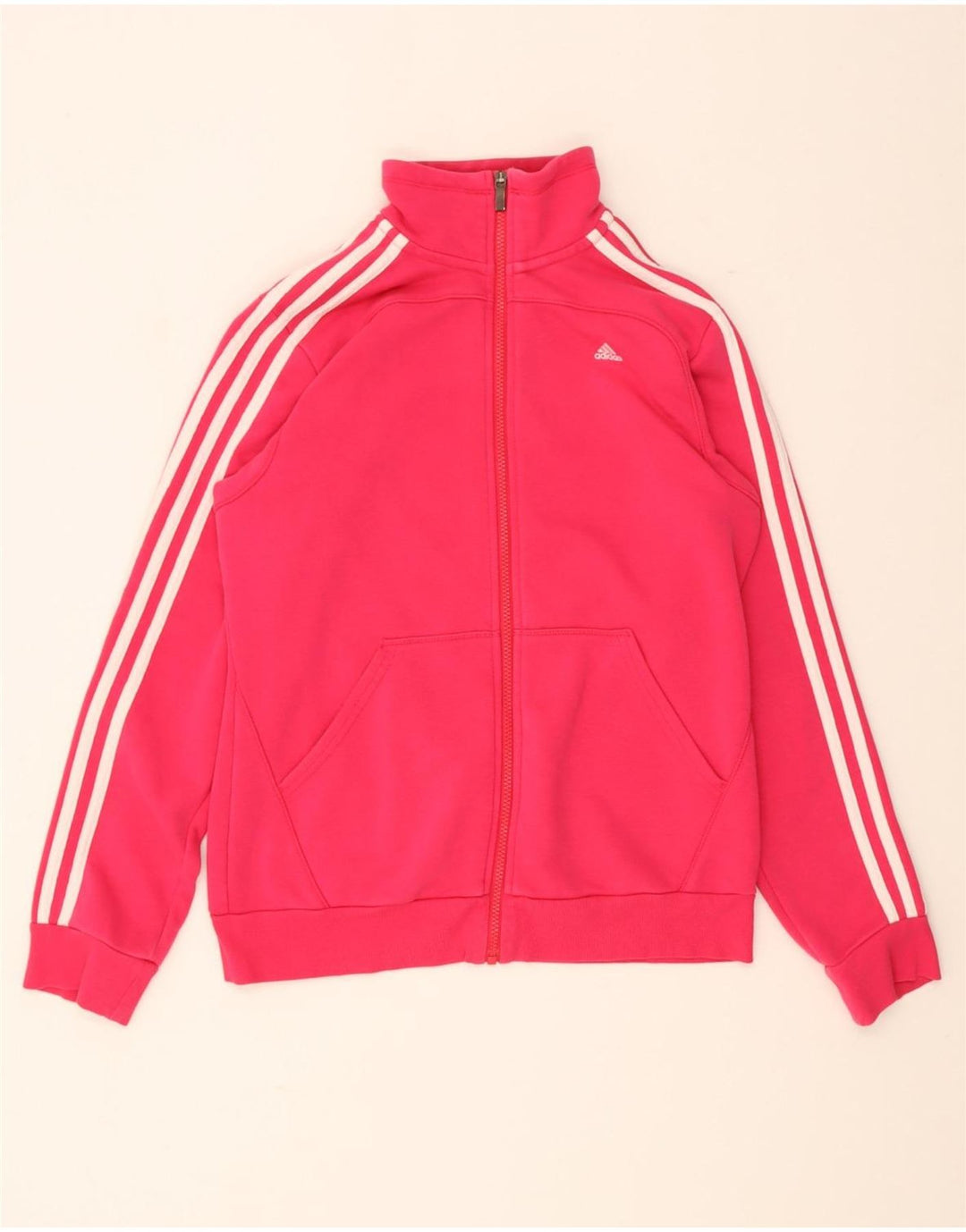 Adidas - Chaqueta de chándal para mujer, talla 12/14, algodón rosa medio