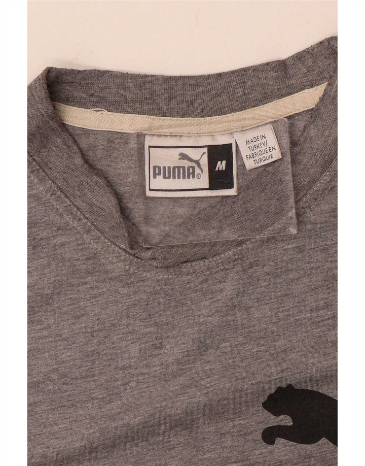 Puma Camiseta gráfica para hombre Top gris medio moteado